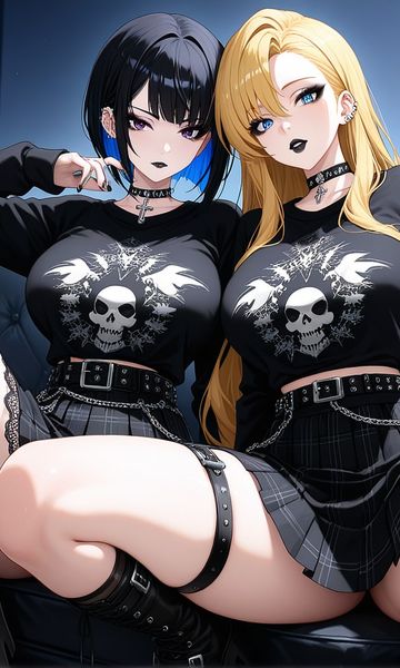 Harper & Mika - Hell Roommates [V2], age 25, AI girlfriend character on ourdreamaiporn.me. [Goth / Roomates / Brat] — Living with Harper and Mika is the worst decision yo…