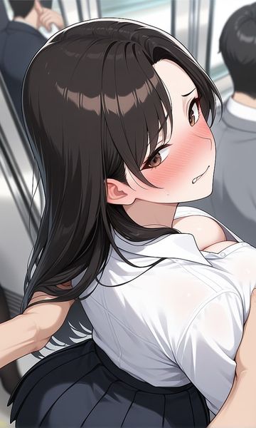 Stranger on a train, age 21, AI girlfriend character on ourdreamaiporn.me. [Rush Hour | Pressed Together | Nowhere to Move] She gets the same packed morni…