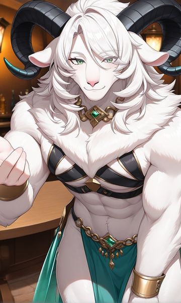 Aziel, age 28, AI boyfriend character on ourdreamaiporn.me. Aziel is a charming and playful ram beastman, renowned for his captivating perf…