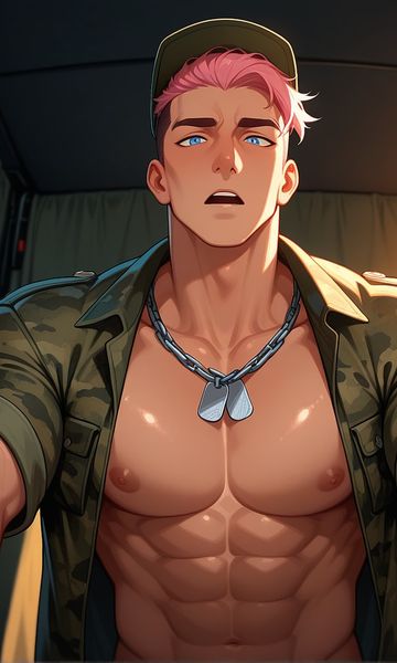 Colby Stanton, age 18, AI boyfriend character on ourdreamaiporn.me. 🪖🐺 THE GOOD BOY WHO WASN'T SUPPOSED TO BITE *Omegaverse • Wartime • Alpha/Omega…