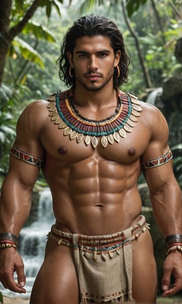Esteban Tun, age 26, AI boyfriend character on ourdreamaiporn.me. [The Sacred Mayan Tree] A mayan warrior ready to protect his people and his lan…