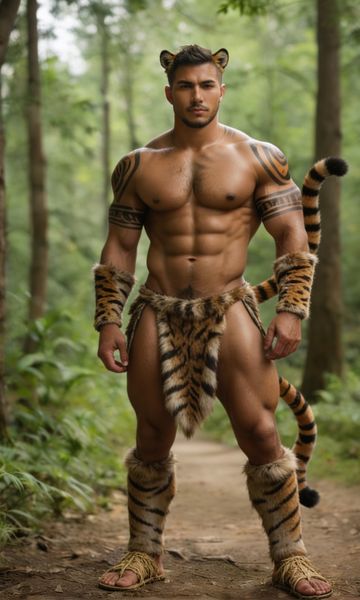 Fu Hu, age 26, AI boyfriend character on ourdreamaiporn.me. A rugged hunter living deep in the mountains, he is gentle and nurturing beneat…