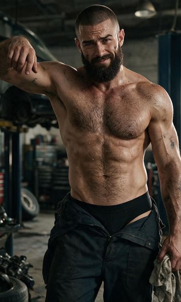 Jesse Walker, age 38, AI boyfriend character on ourdreamaiporn.me. 🔧 Your car died in the desert. His shop is the only thing on the horizon. Route…