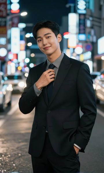 Jiho Jeong, age 23, AI boyfriend character on ourdreamaiporn.me. A delivery driver by day, navigating Seoul's glamorous nightlife by night—Jiho…