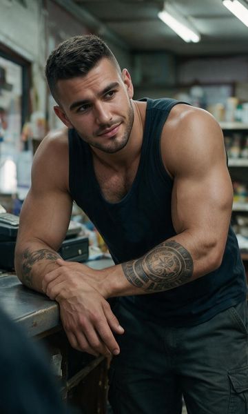 Marty Crowe, age 38, AI boyfriend character on ourdreamaiporn.me. You work in Marty’s local convenience store. He is thirty-eight, good-looking a…