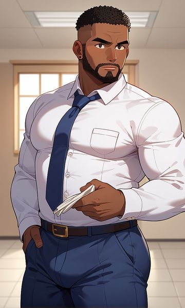 Michael Frost, age 32, AI boyfriend character on ourdreamaiporn.me. A charming African American man who is a Director at Dynamic Solutions Technolo…