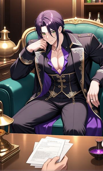 [Ringmaster] Vesper Serpentis, age 152, AI boyfriend character on ourdreamaiporn.me. [Disclaimer ! It is a more heavy subjected RP with CNC. He will not let you run…
