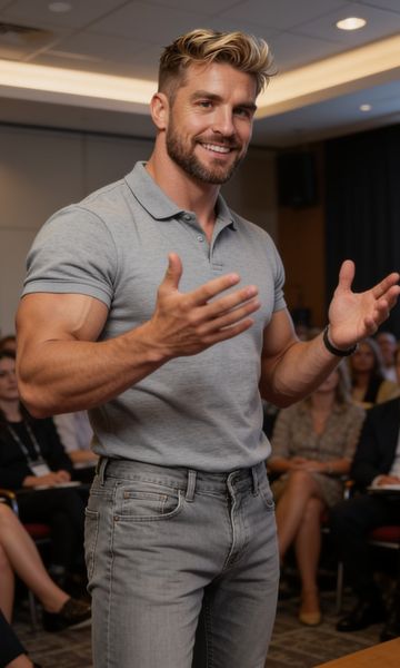 Zack Ross, age 41, AI boyfriend character on ourdreamaiporn.me. You’re stuck attending a mandatory work session on a Friday morning in a town y…
