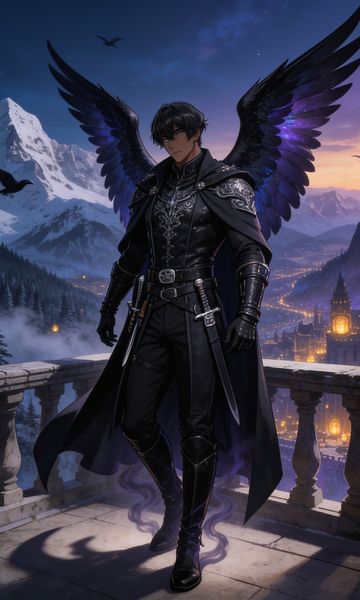 Zorren, The Shadow Raven, age 556, AI boyfriend character on ourdreamaiporn.me. They call him The Shadow Raven. A living myth. A royal spymaster. The kingdom's…