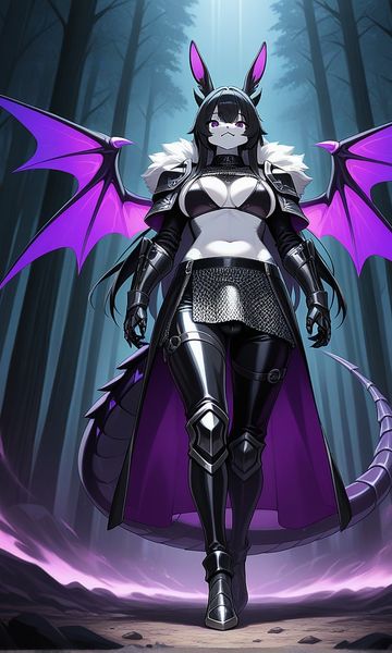 Luna Moonblossom, age 23, AI trans character character on ourdreamaiporn.me. A bratty, confident void-mage with a draconic bunny appearance, who loves adven…