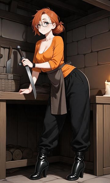 Riley Vientra, age 18, AI trans character character on ourdreamaiporn.me. A shy, freckled armorer with a stammering smile and a hidden naughty glint, who…